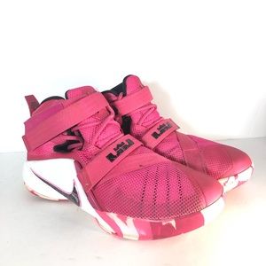 Nike Lebron Soldier Think Pink Basketball Shoes